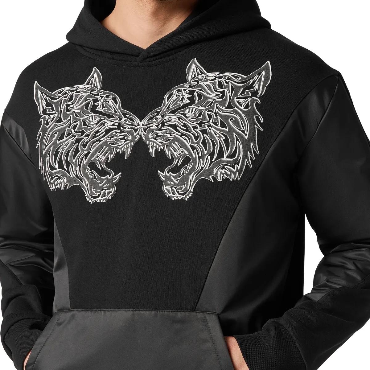 Hoodie mit Tiger-Grafikprint und Baumwollmischung