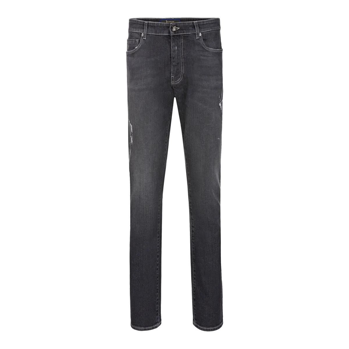 Regular Fit Stonewashed Jeans aus Denim