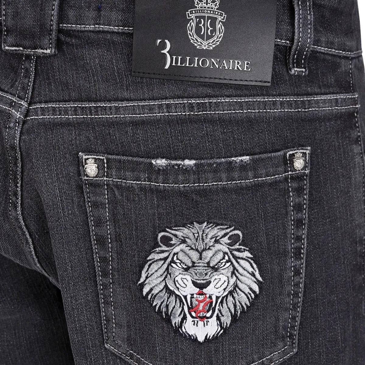 Regular Fit Stonewashed Jeans aus Denim