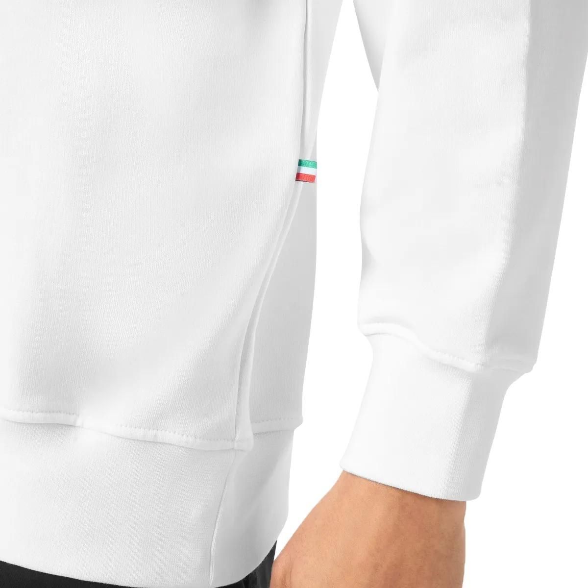 Kapuzenpullover aus Baumwollfleece mit Barock-Print