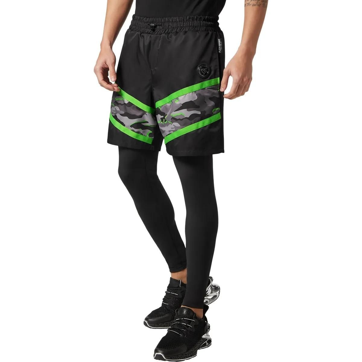 Camouflage Zwei-In-Eins Laufshorts