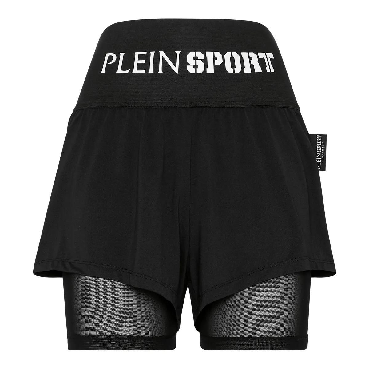 Laufshorts mit hoher Taille und mehreren Lagen