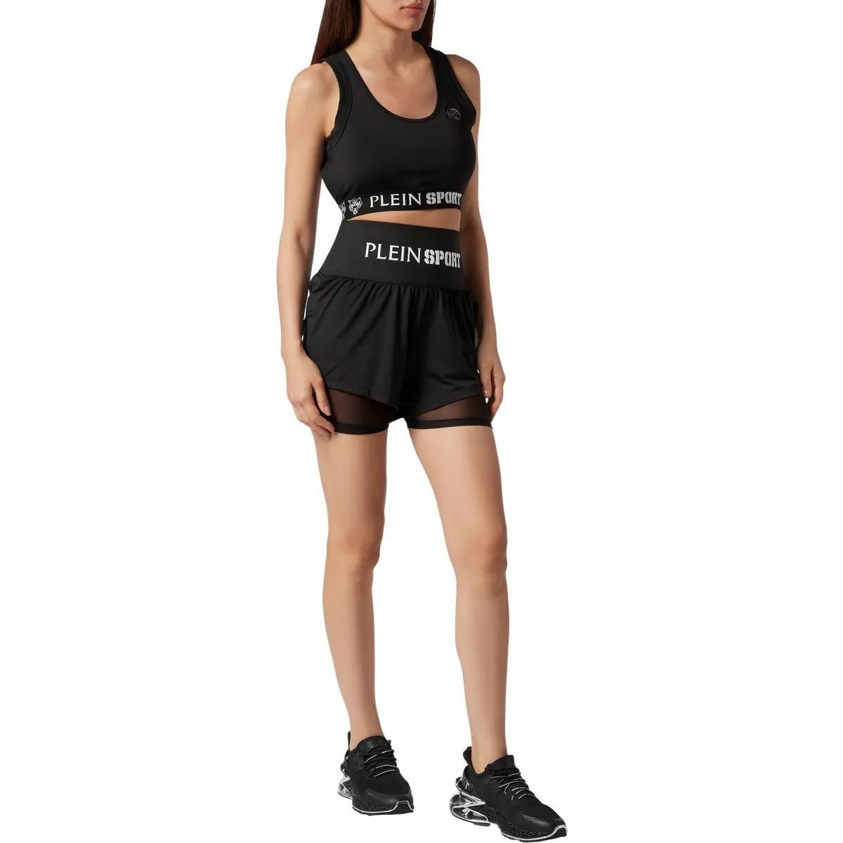 Laufshorts mit hoher Taille und mehreren Lagen