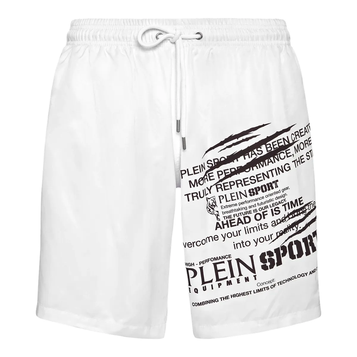 Weiße Sportliche Badeshorts mit Grafikprint