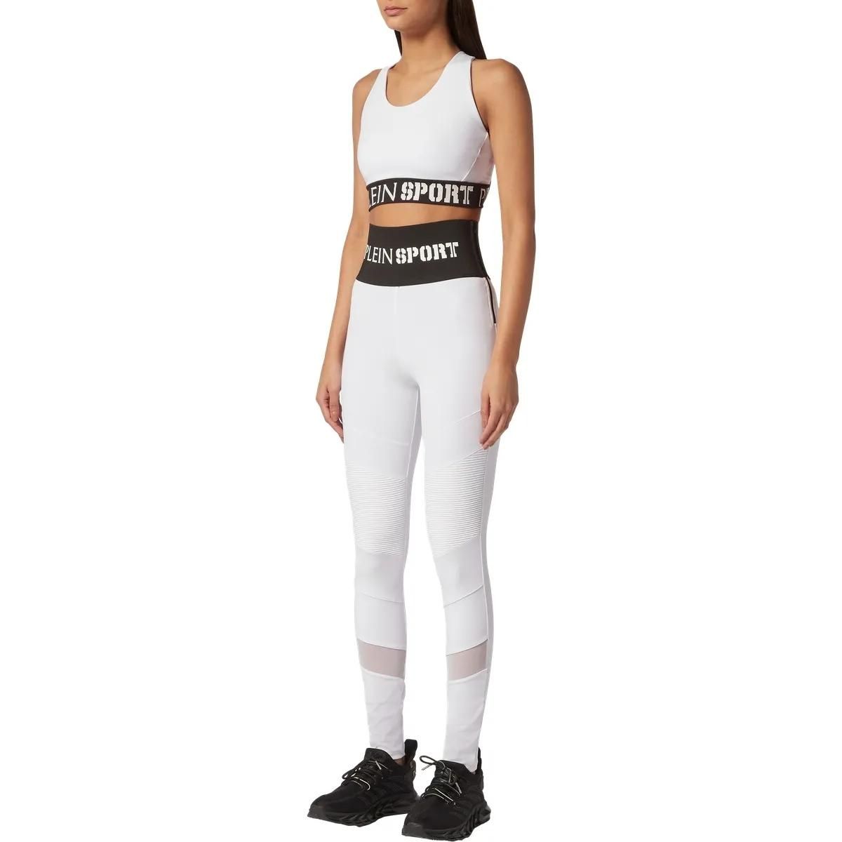 Weiße Plein Sport Active Leggings