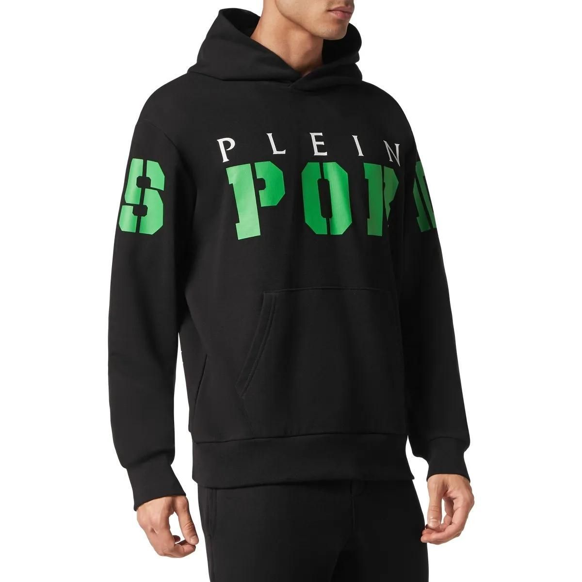 Sportlicher Fleece-Hoodie mit Logo-Print