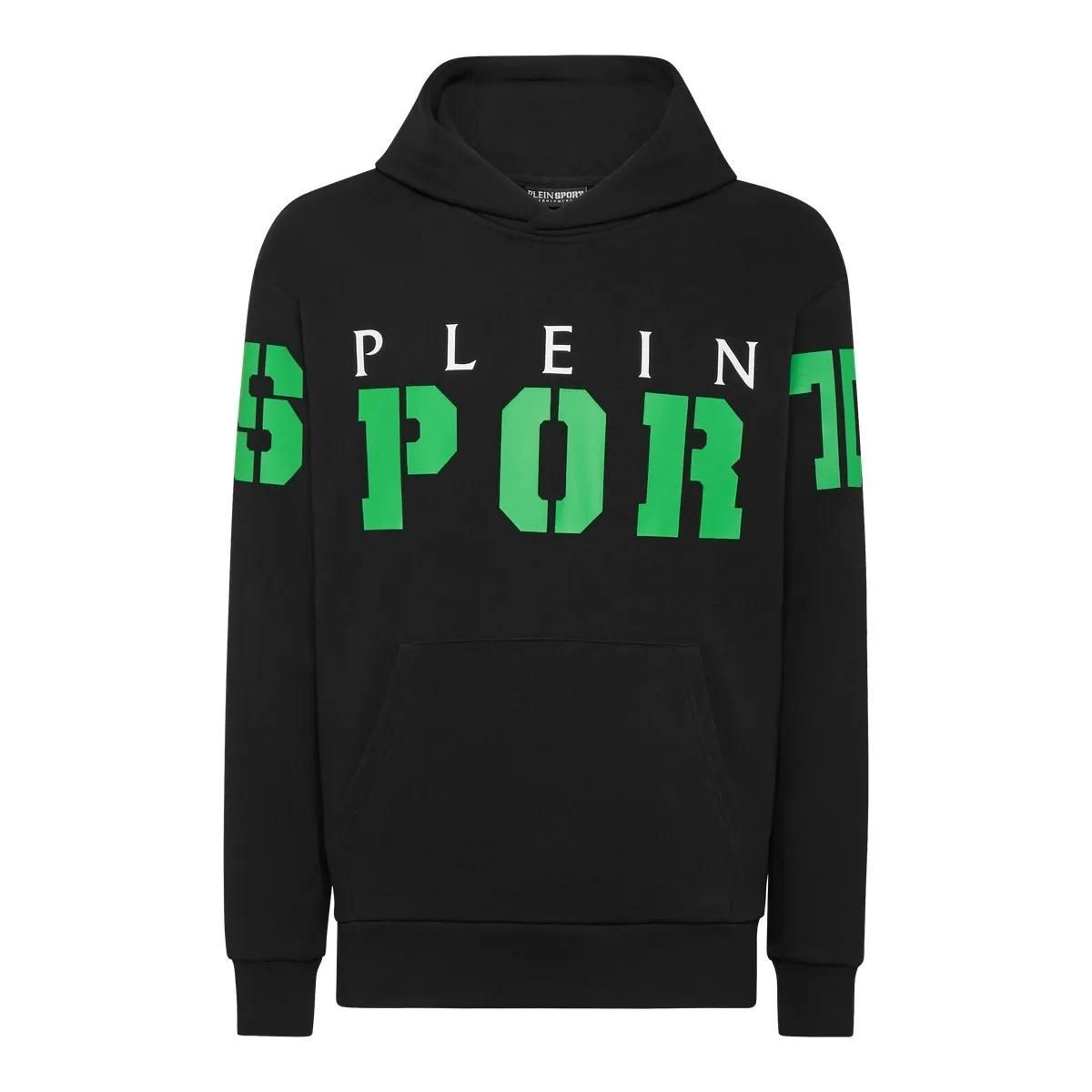 Sportlicher Fleece-Hoodie mit Logo-Print