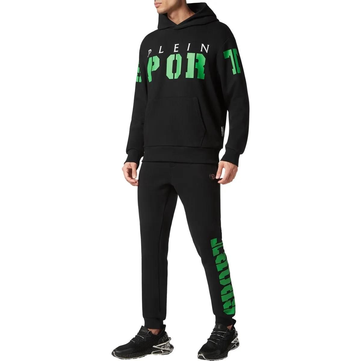 Sportlicher Fleece-Hoodie mit Logo-Print