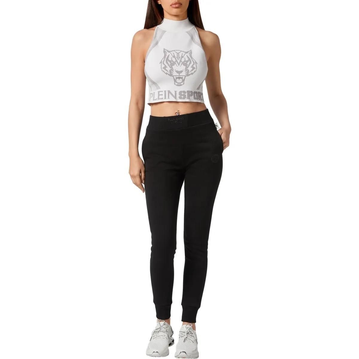 Sportliches Strick-Crop-Top mit Tiger