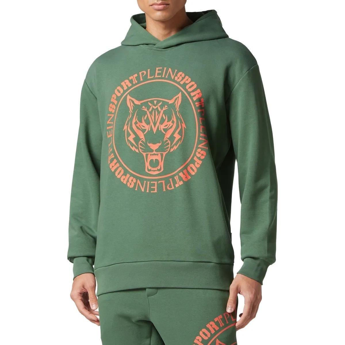 Sportlicher Hoodie mit Tigergrafik