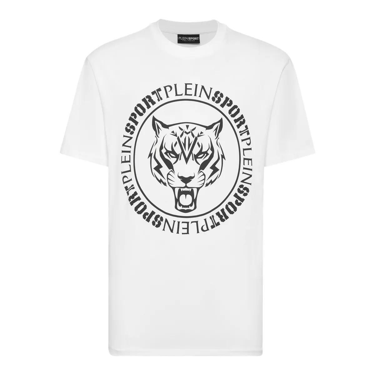 Baumwoll-T-Shirt mit Grafik-Tigerdruck