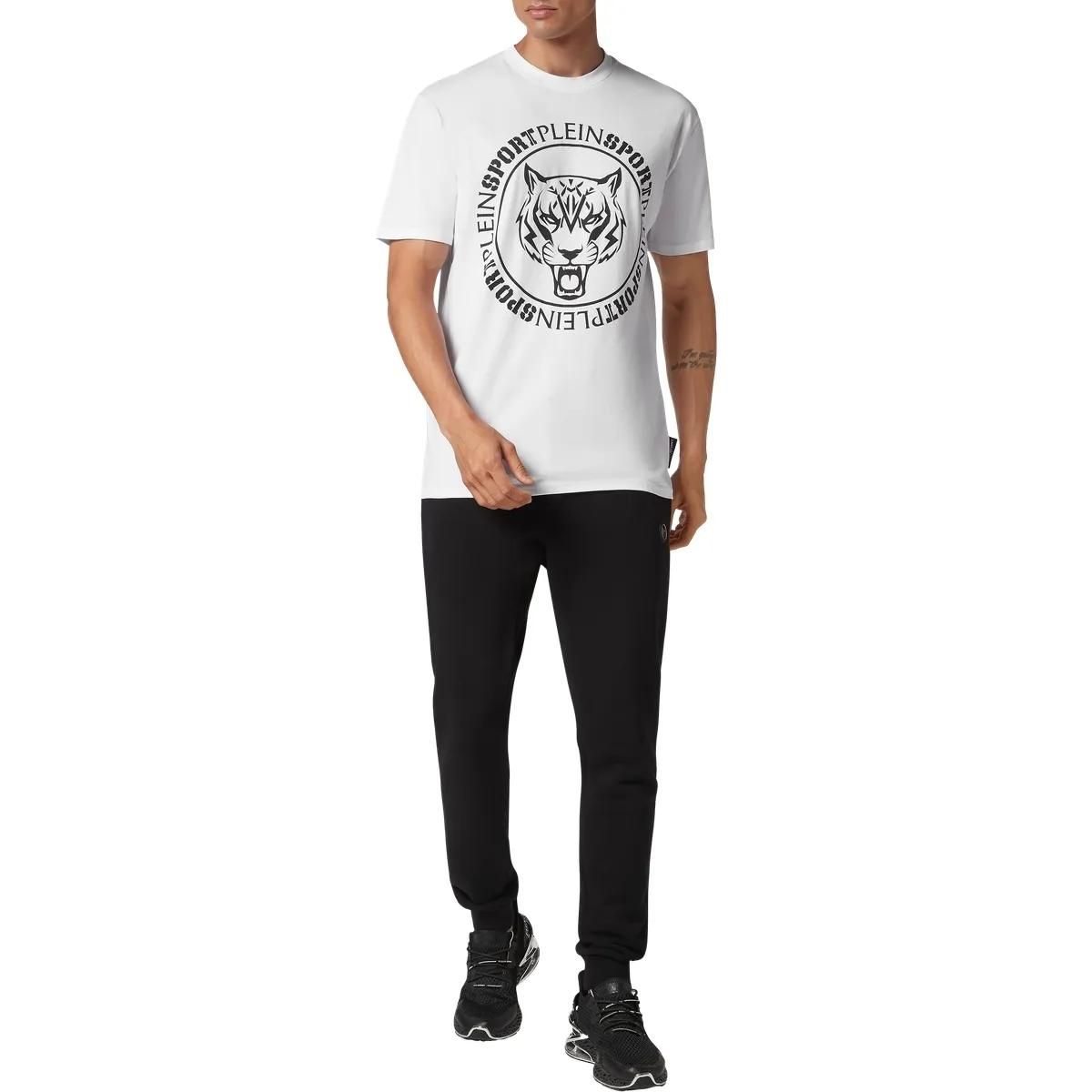 Baumwoll-T-Shirt mit Grafik-Tigerdruck