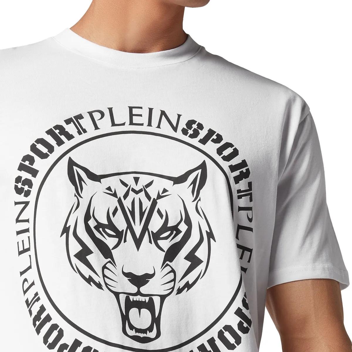 Baumwoll-T-Shirt mit Grafik-Tigerdruck