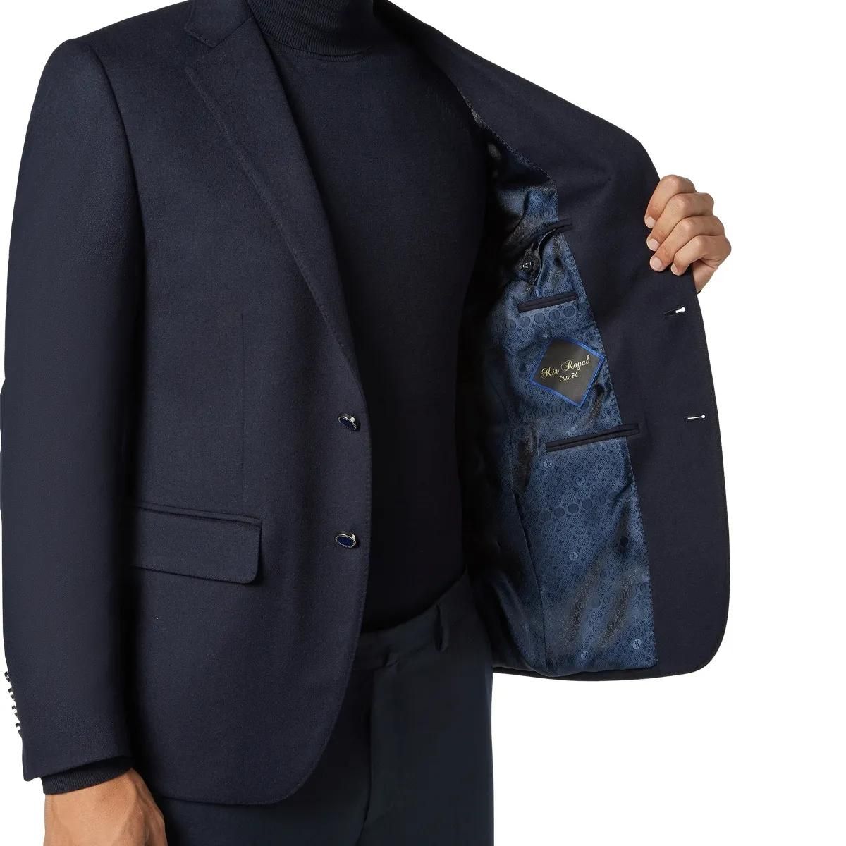 Elegantes Zwei-Knopf-Stretch-Kaschmir-Jackett