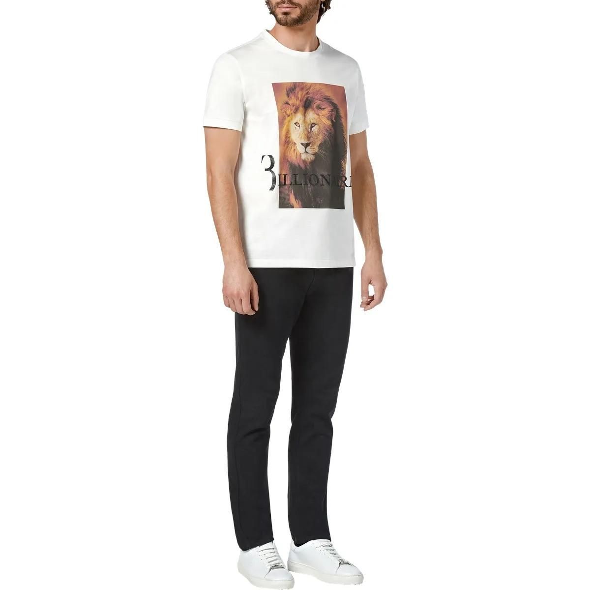T-Shirt mit Löwen-Grafikprint und Rundhalsausschnitt
