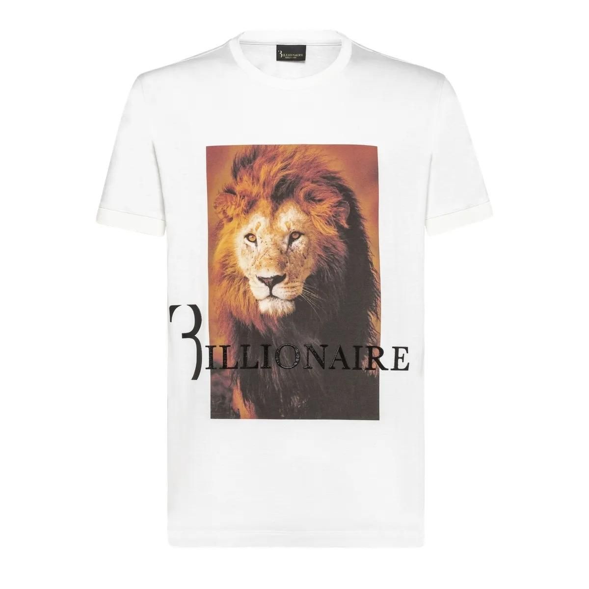 T-Shirt mit Löwen-Grafikprint und Rundhalsausschnitt