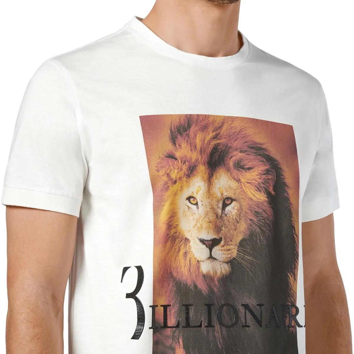 T-Shirt mit Löwen-Grafikprint und Rundhalsausschnitt