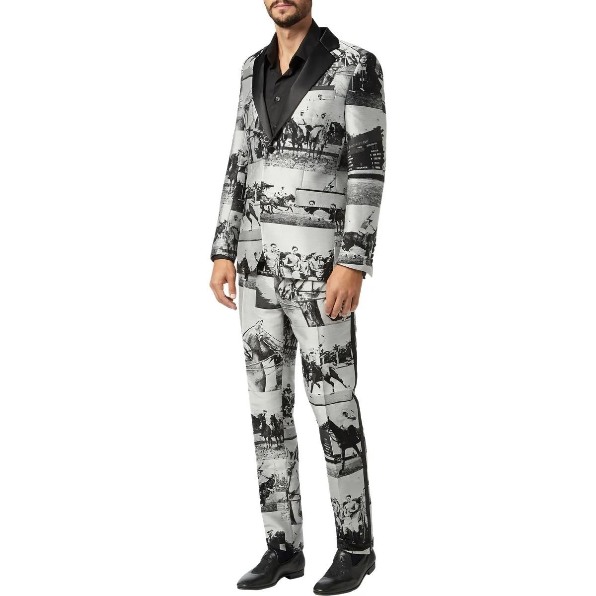 Anzug mit Reitsport-Print