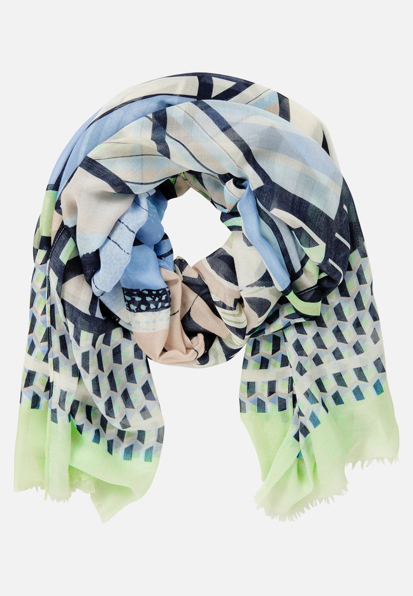 Leichter Schal mit geometrischem Muster