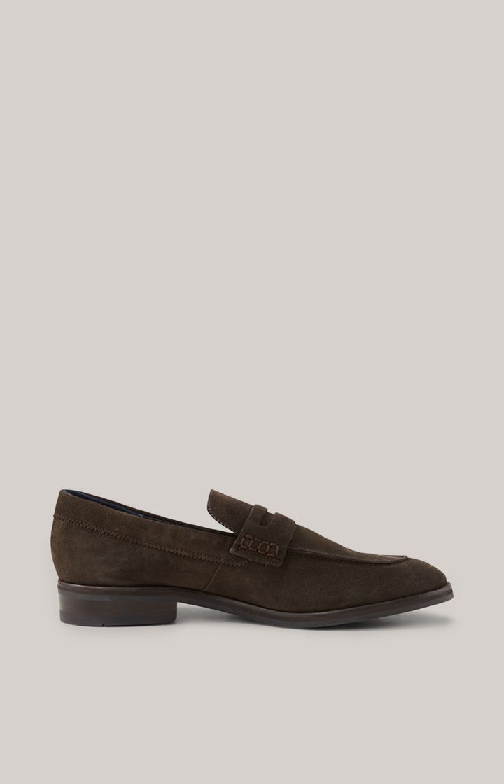 JOOP! Kleitos Dunkelbraune Wildleder Penny Loafer Elegante Slipper