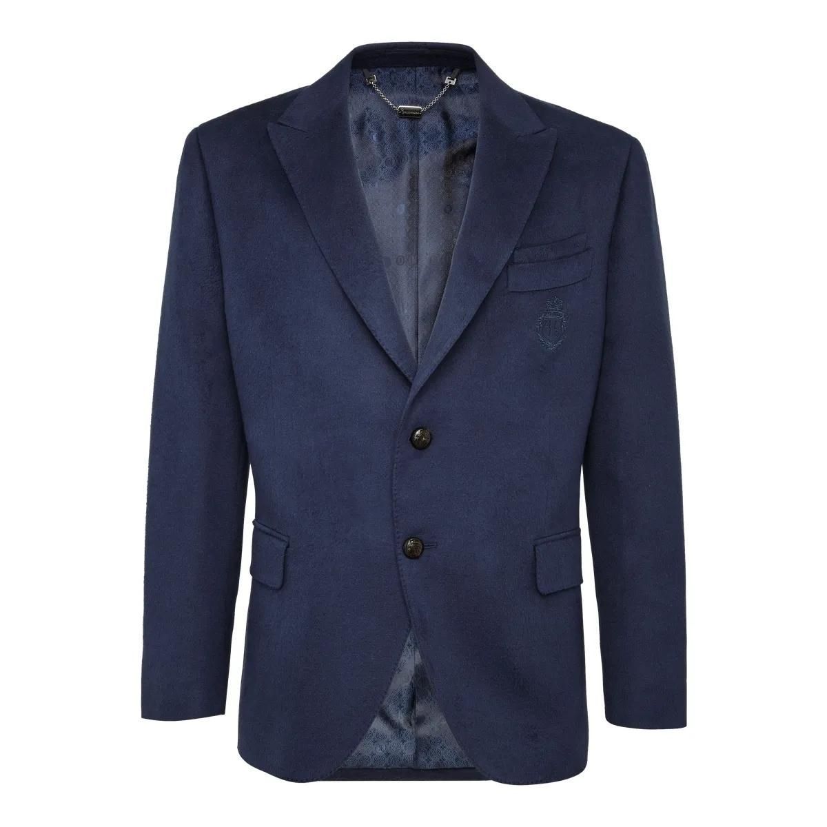Eleganter Wollmischung Zwei-Knopf-Blazer