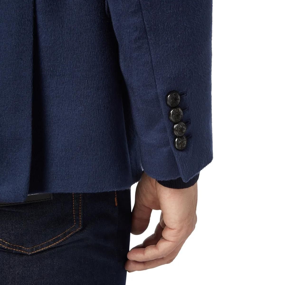 Eleganter Wollmischung Zwei-Knopf-Blazer