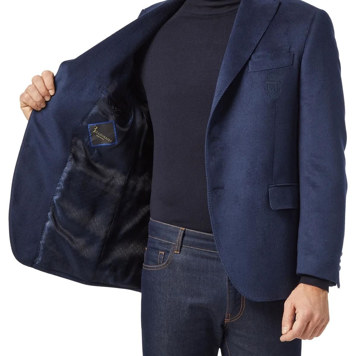 Eleganter Wollmischung Zwei-Knopf-Blazer