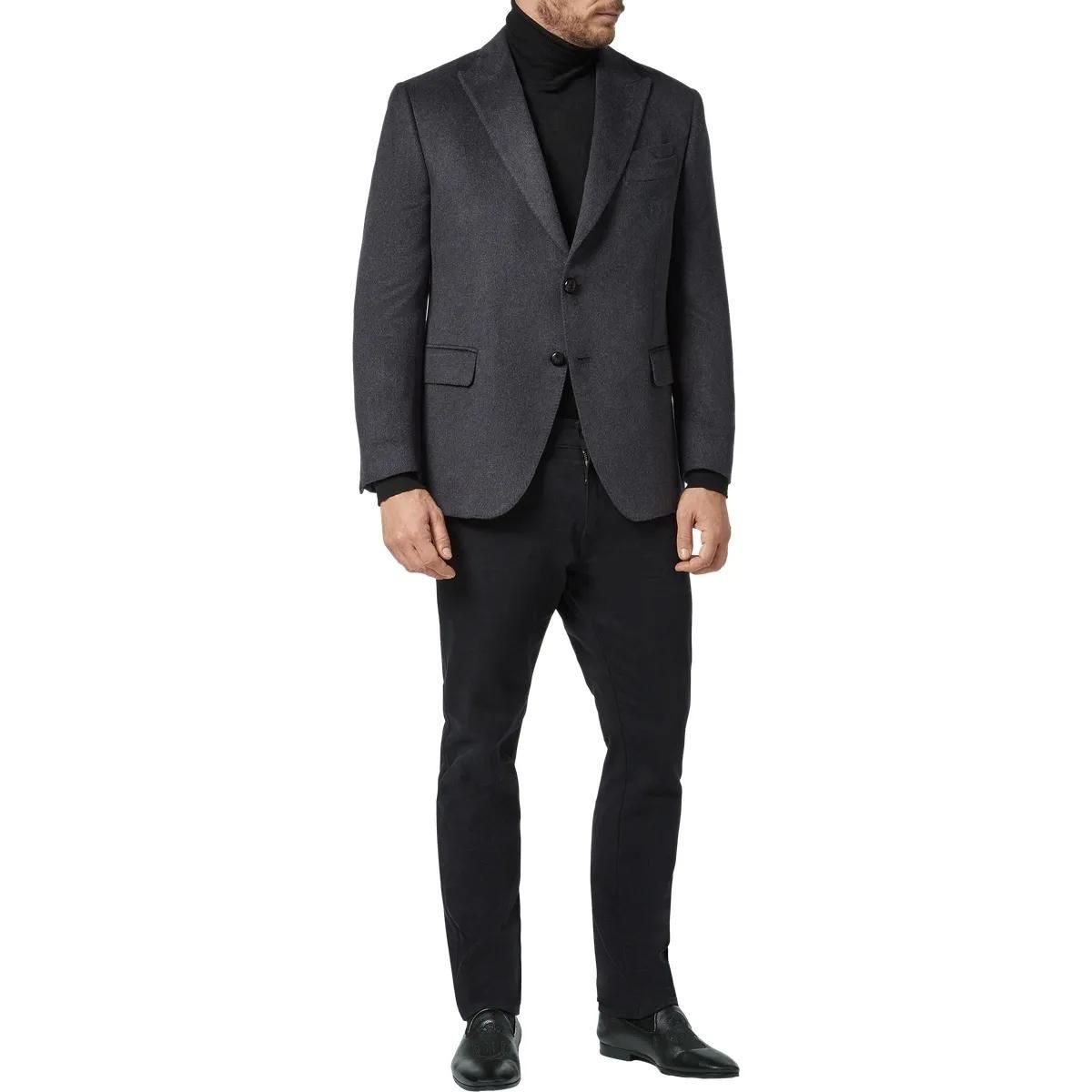 Eleganter Wollmischungs-Zwei-Knopf-Blazer