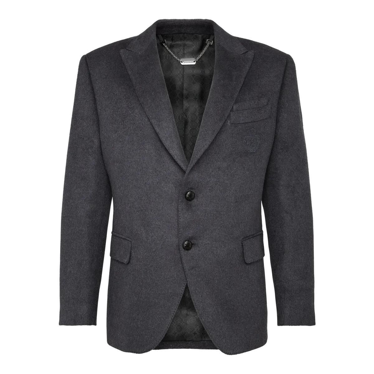 Eleganter Wollmischungs-Zwei-Knopf-Blazer