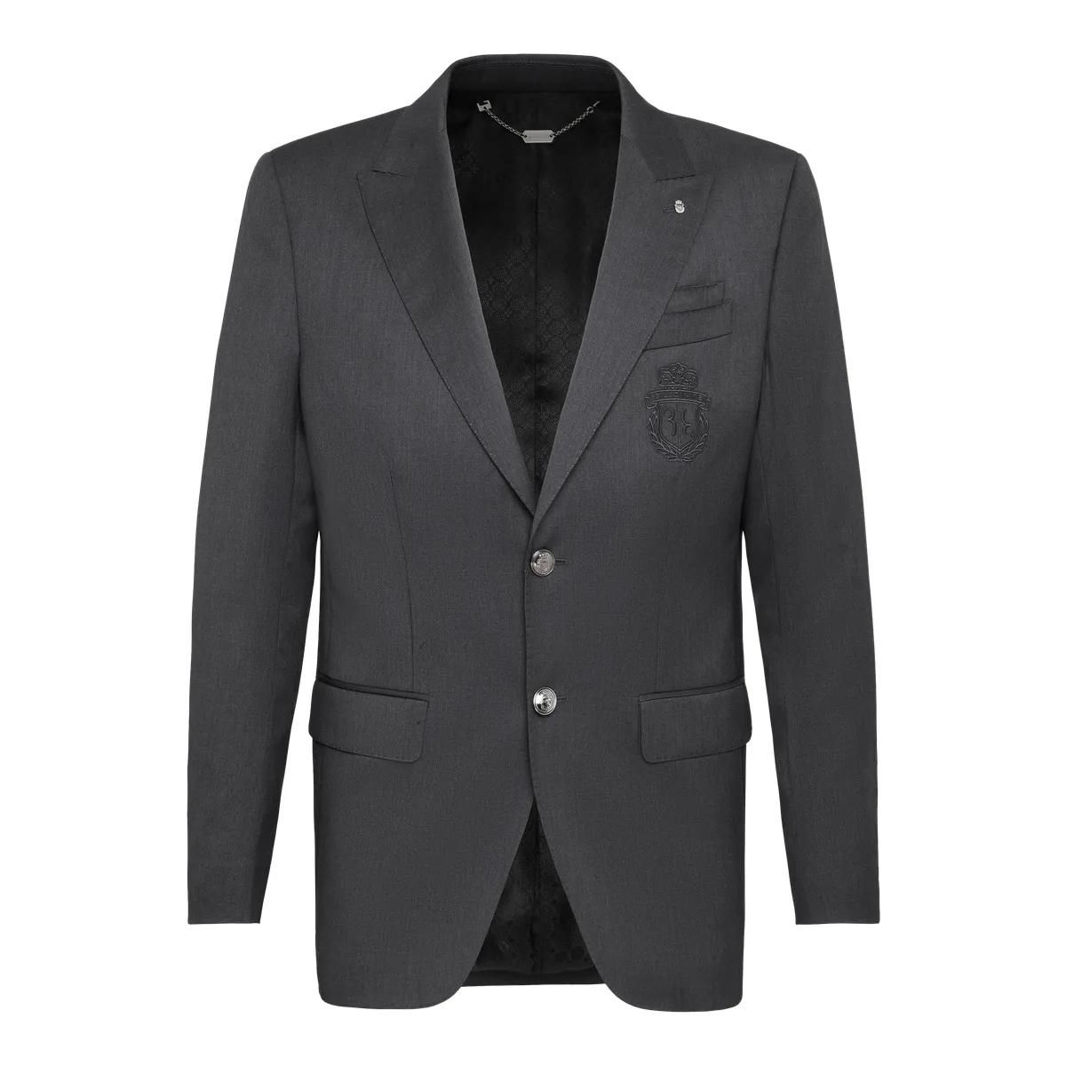 Eleganter Wollblazer mit Wappen-Detail