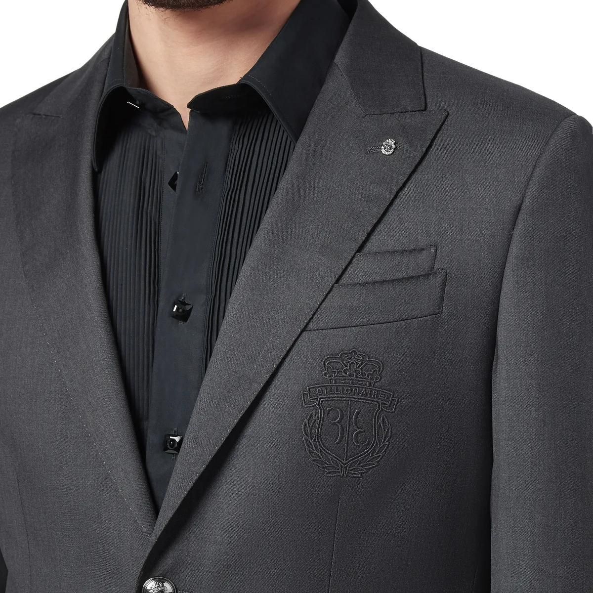 Eleganter Wollblazer mit Wappen-Detail