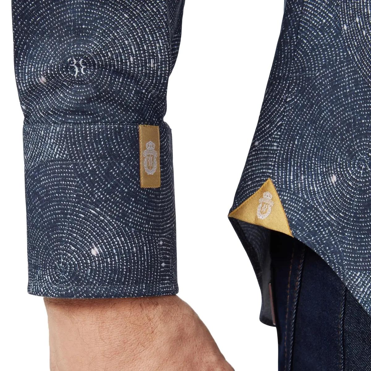 Bedrucktes Slim-Fit Langarmhemd