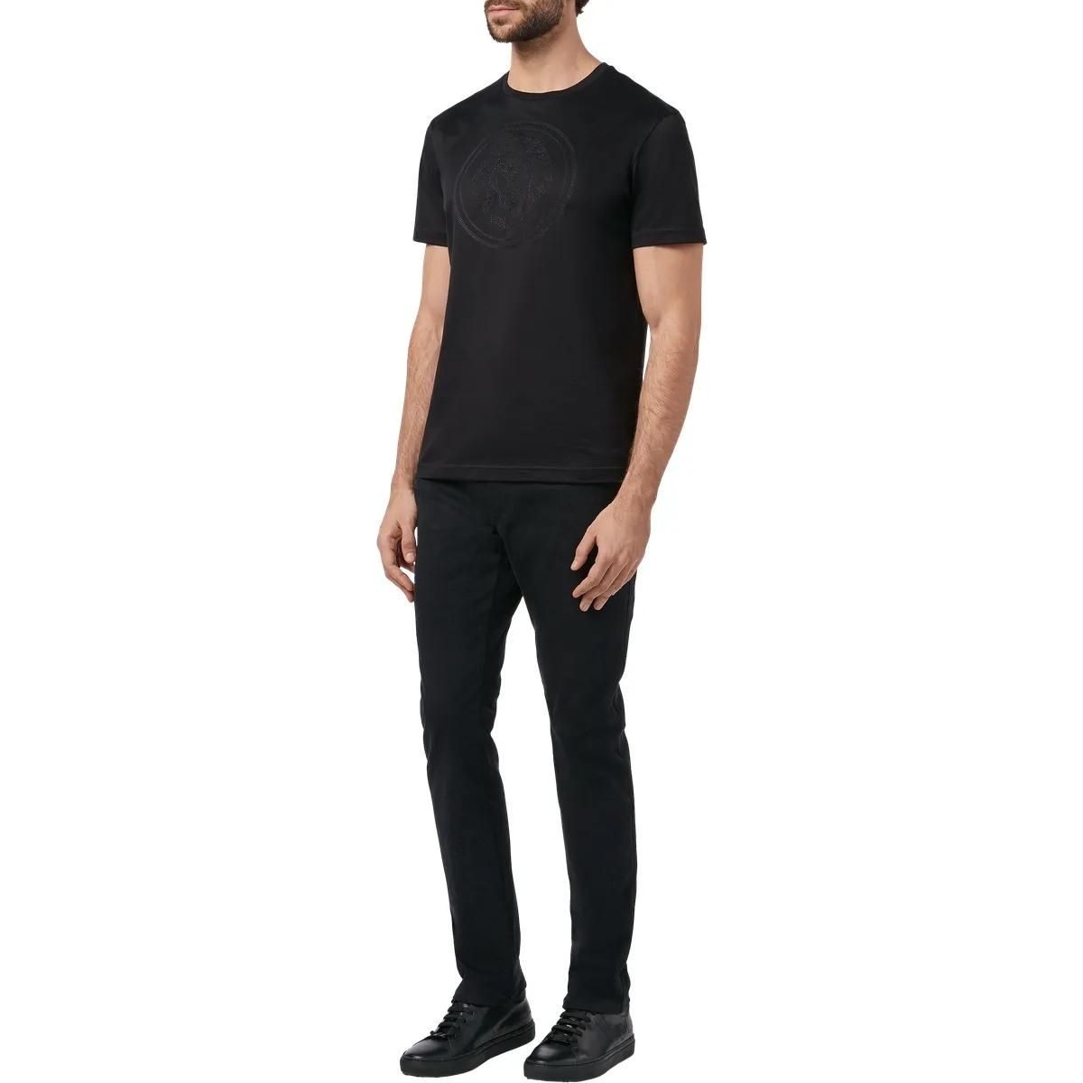 T-Shirt mit gesticktem Löwen-Motiv
