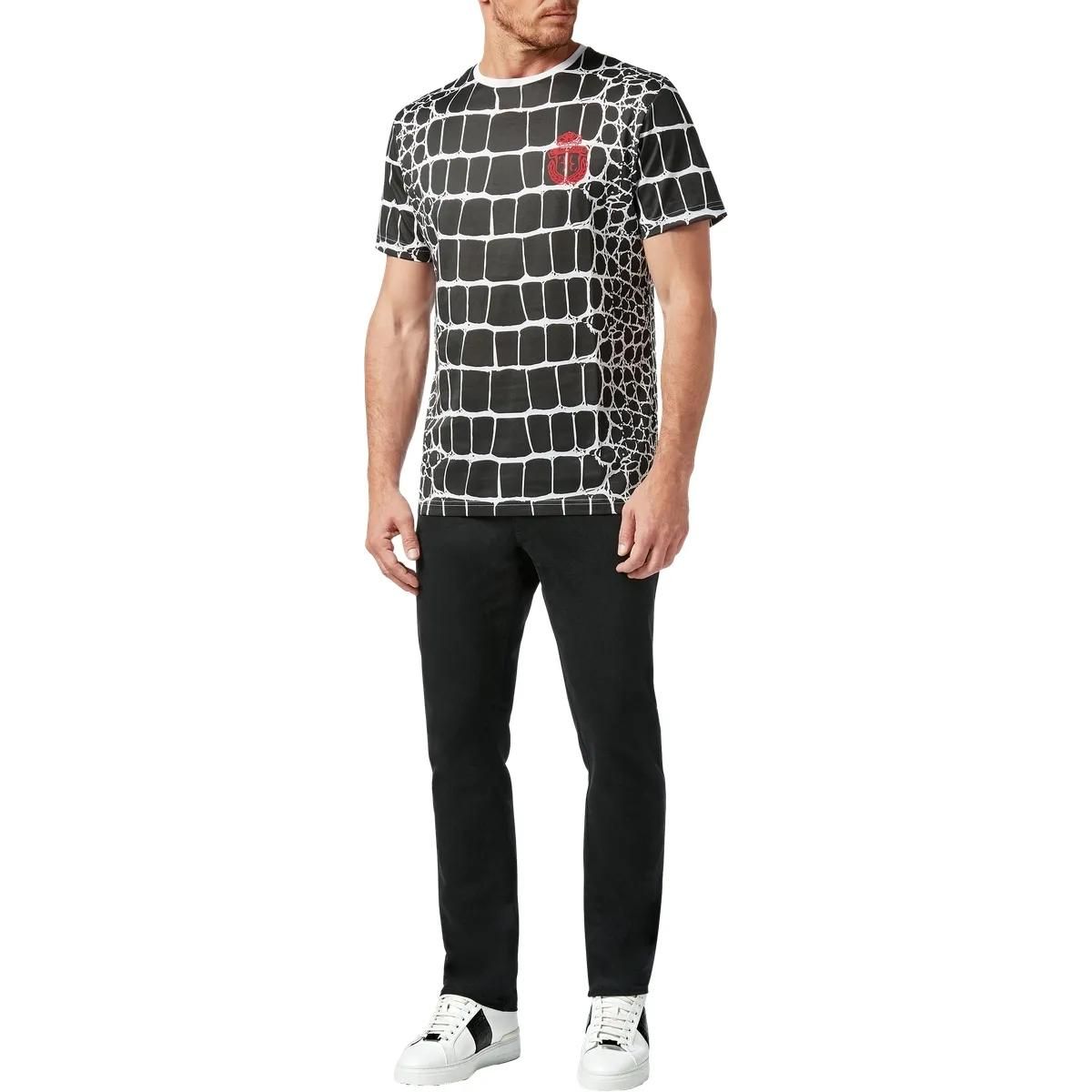 T-Shirt aus Baumwolljersey mit Krokodildruck