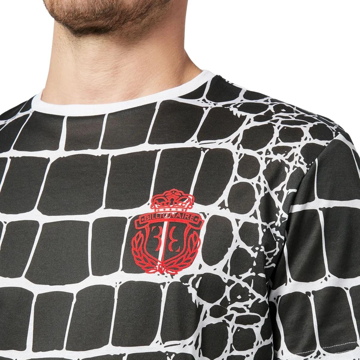 T-Shirt aus Baumwolljersey mit Krokodildruck