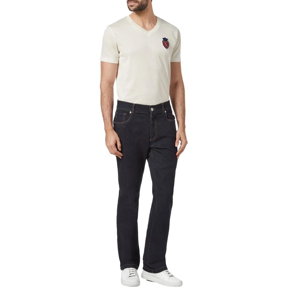 Jeans mit regulärer Passform in dunkler Waschung