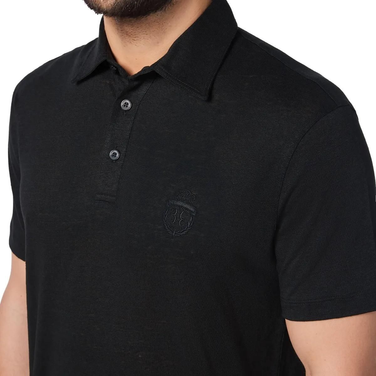 Elegantes Poloshirt aus Leinenjersey