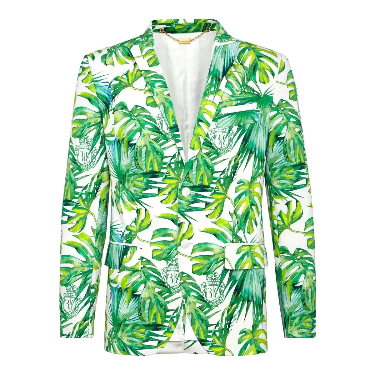 Slim Fit Blazer mit Palmenmuster