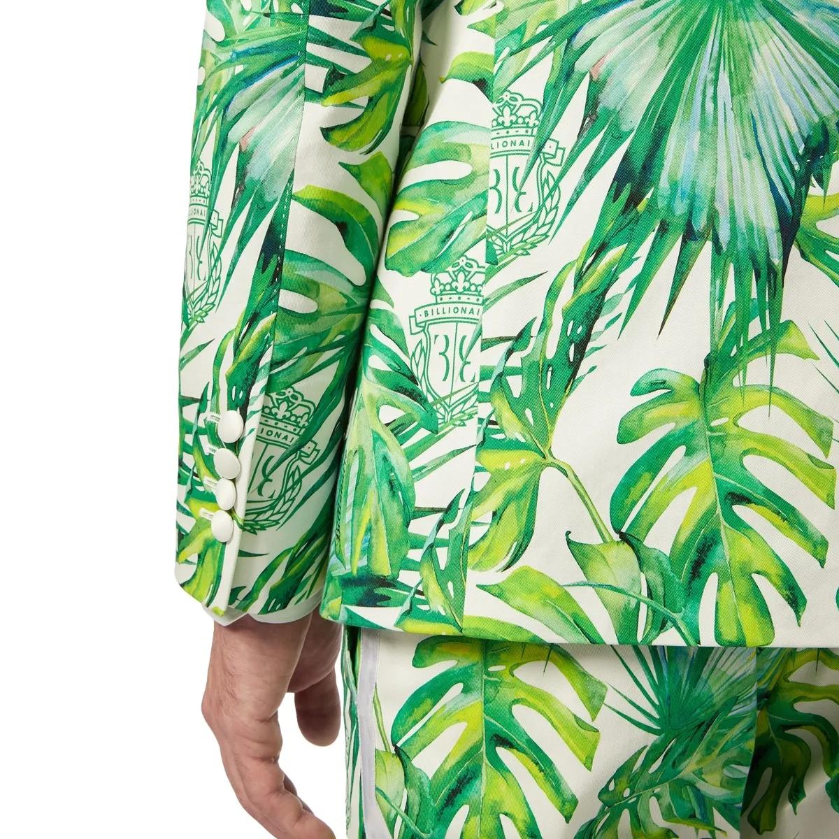 Slim Fit Blazer mit Palmenmuster