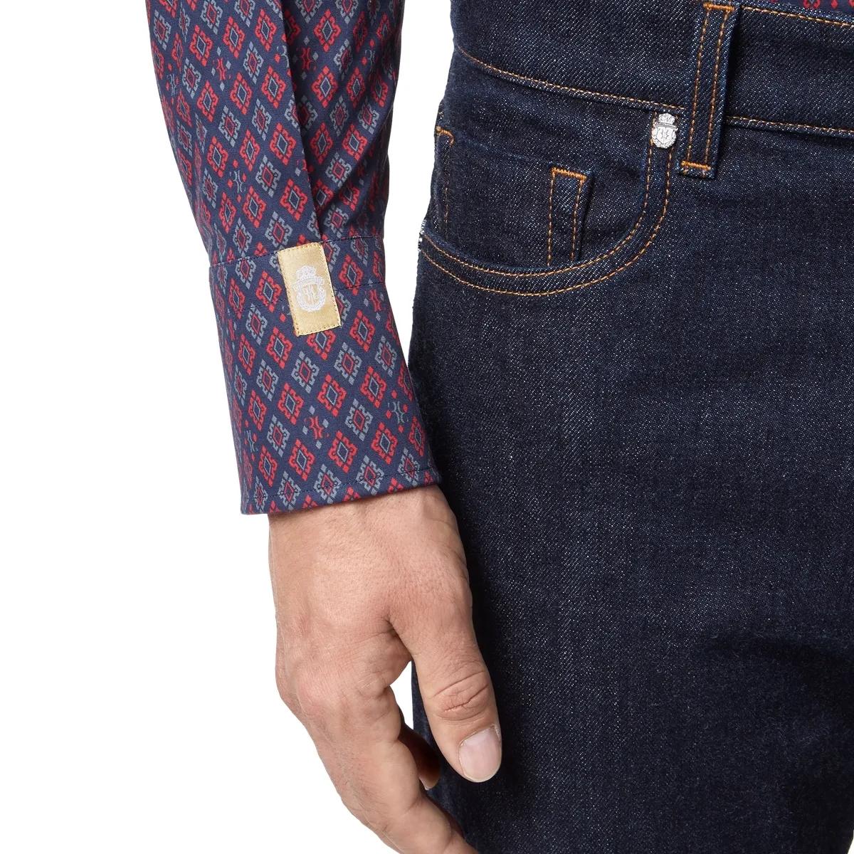 Gemustertes Slim-Fit-Baumwollhemd