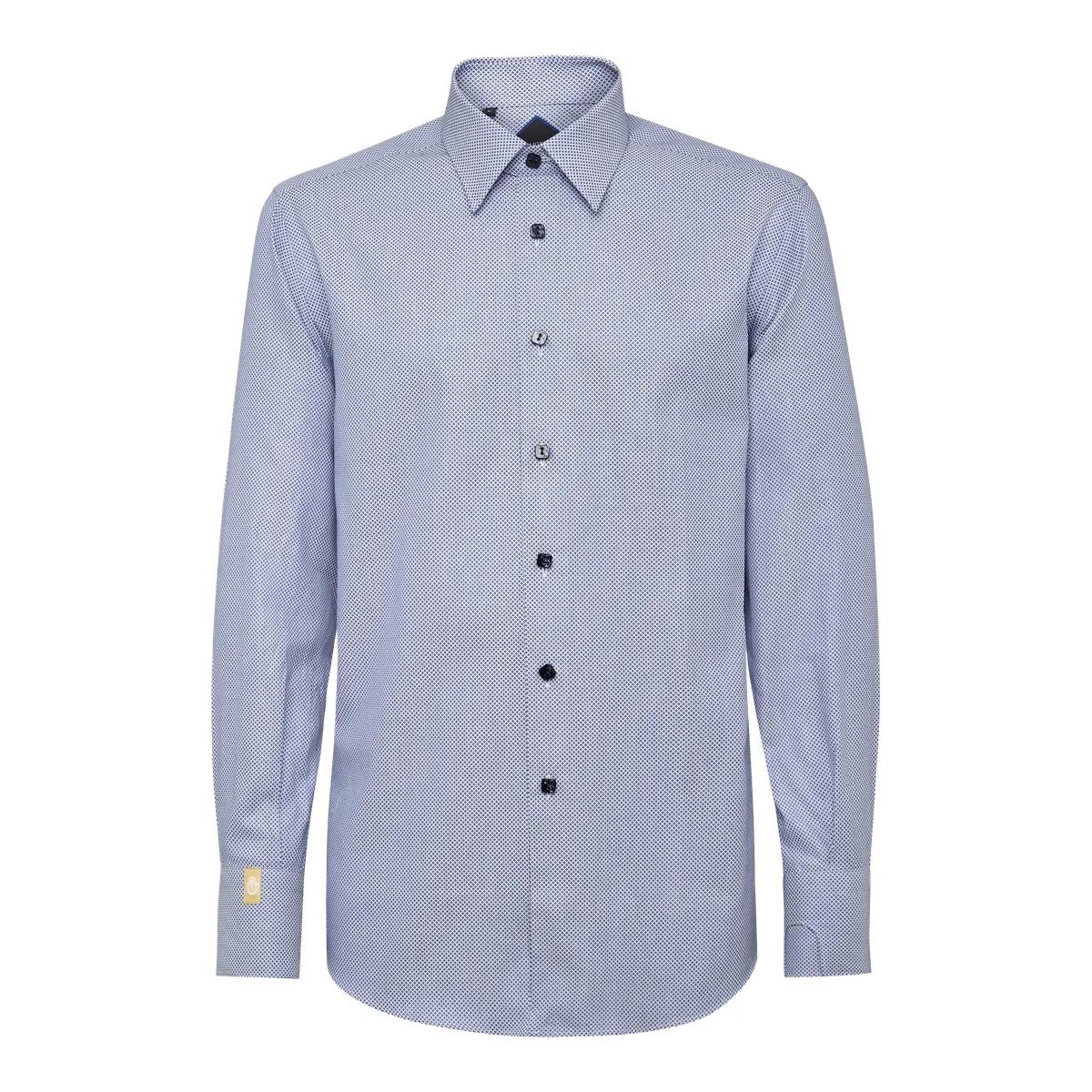 Gemustertes Slim-Fit Langarmhemd