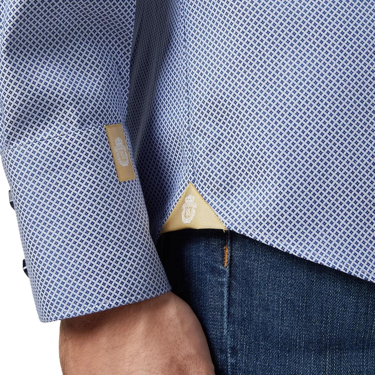 Gemustertes Slim-Fit Langarmhemd