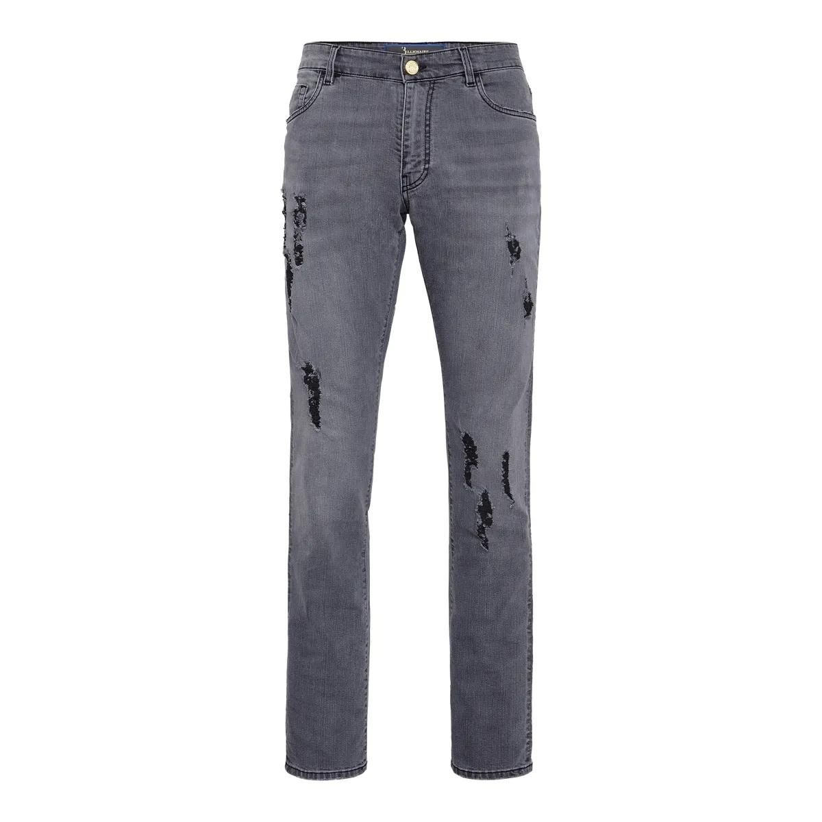 Jeans aus Stonewashed-Denim mit geradem Bein