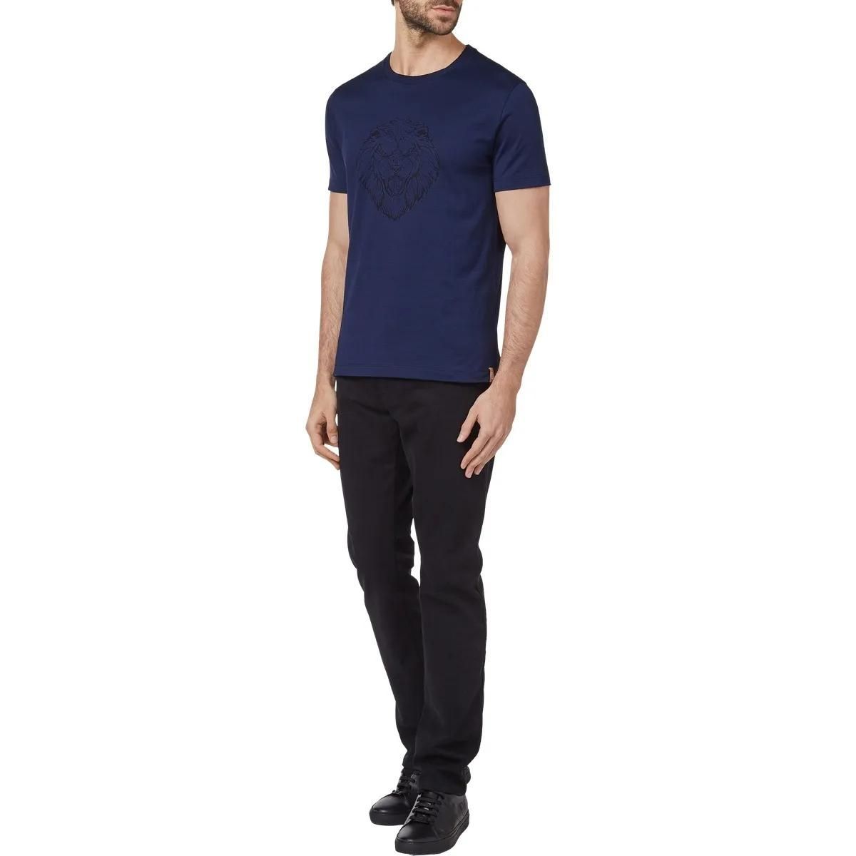 T-Shirt aus Baumwolljersey mit Löwenmotiv