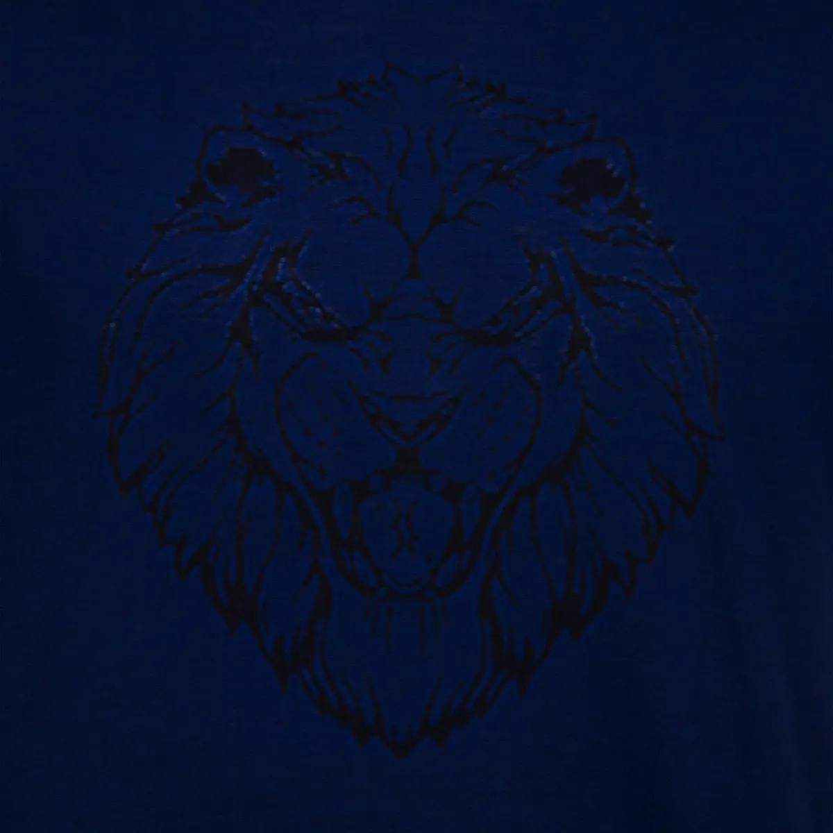 T-Shirt aus Baumwolljersey mit Löwenmotiv