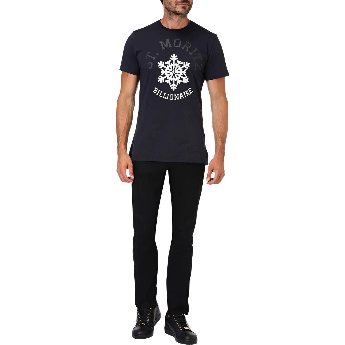 St. Moritz Schneeflocken Grafik T-Shirt