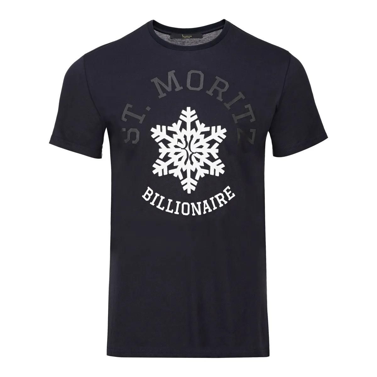 St. Moritz Schneeflocken Grafik T-Shirt