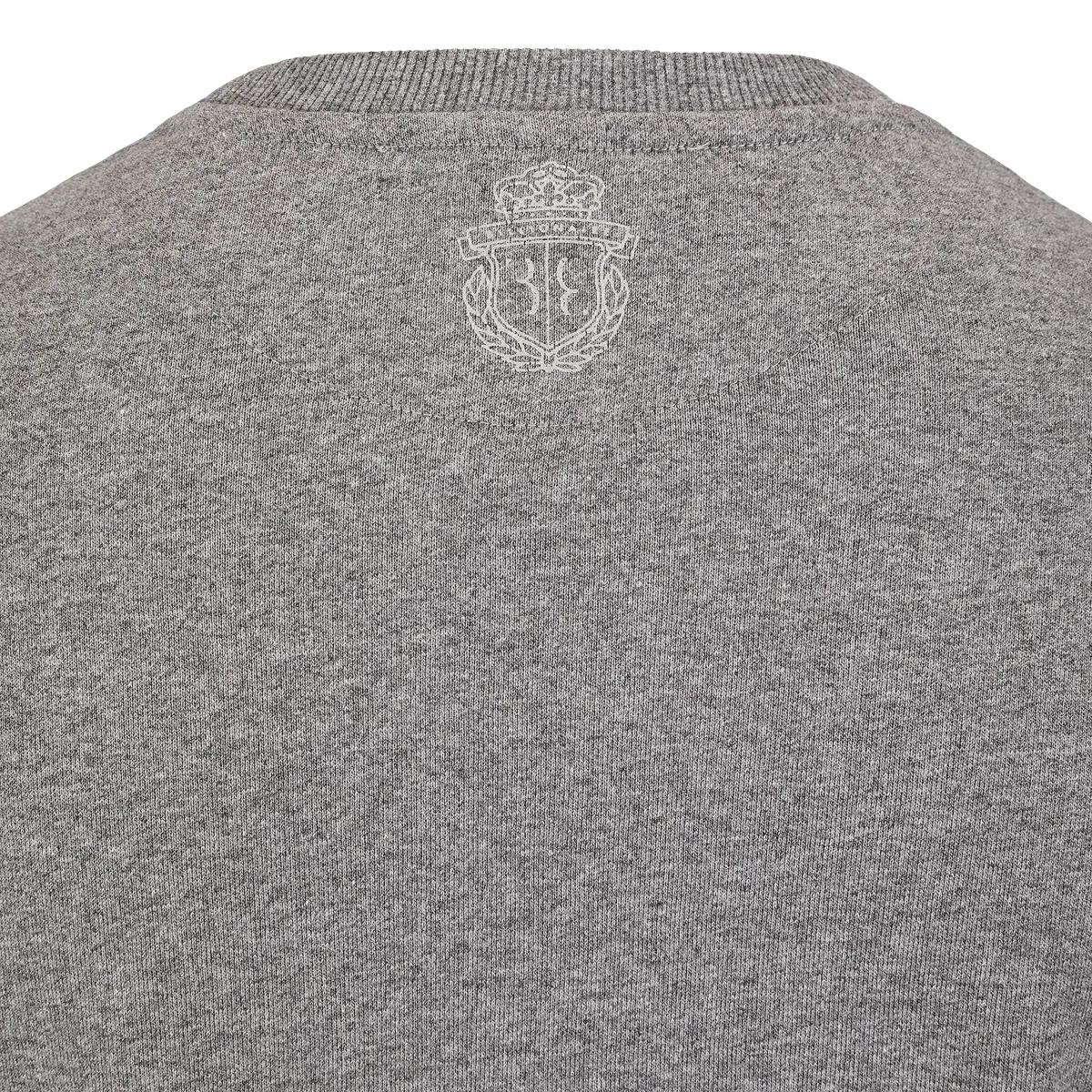 Graues Baumwollfleece Logo Sweatshirt