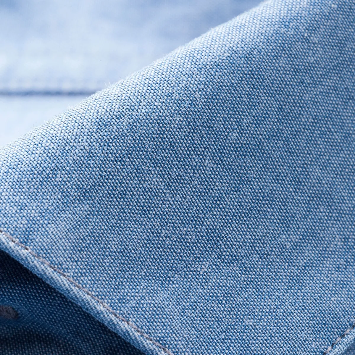 Blaues Chambray Slim Fit Hemd