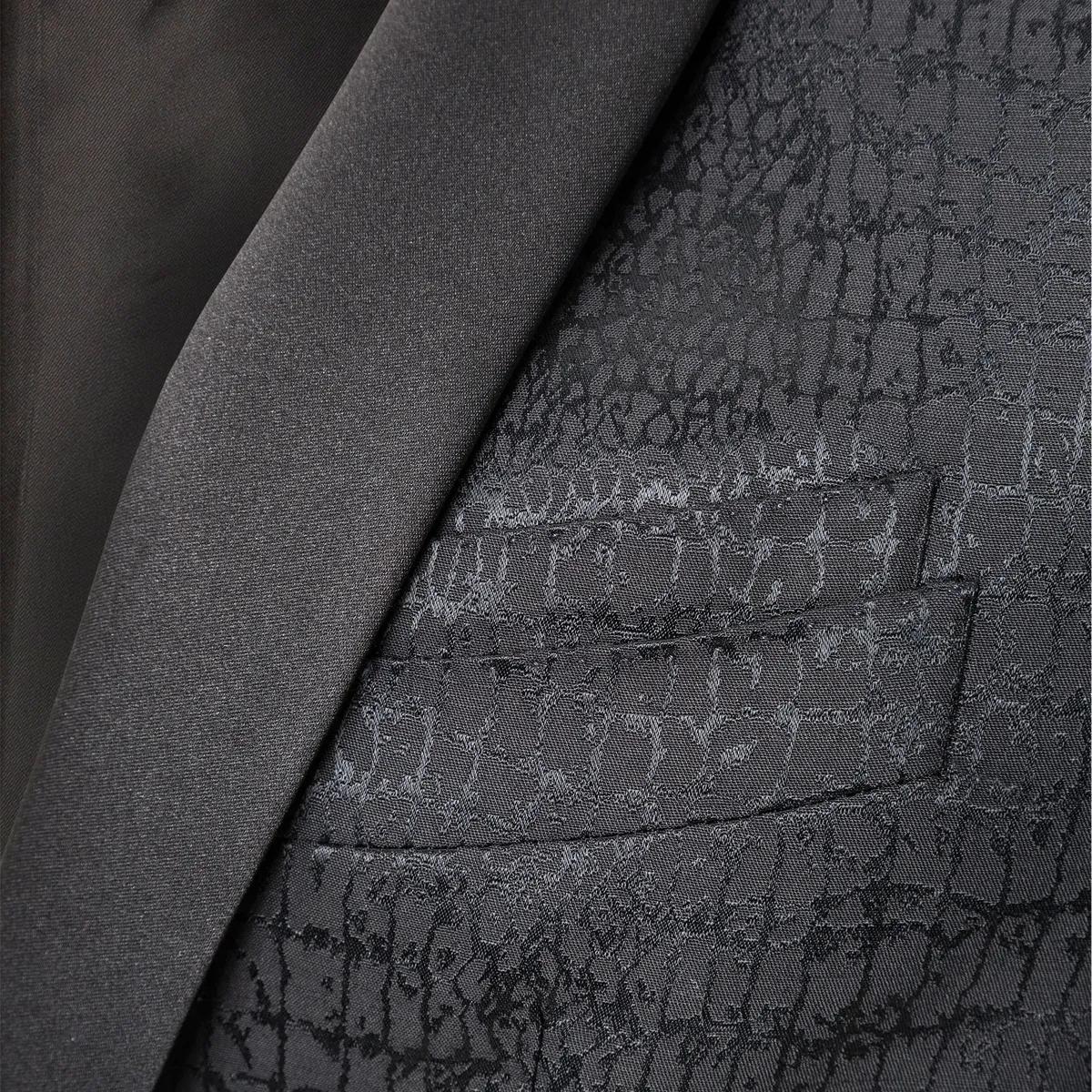 Strukturierter Jacquard Schalkragen Blazer
